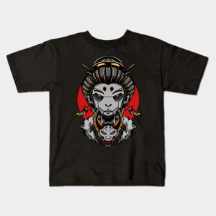 Geisha cyberpunk Kids T-Shirt